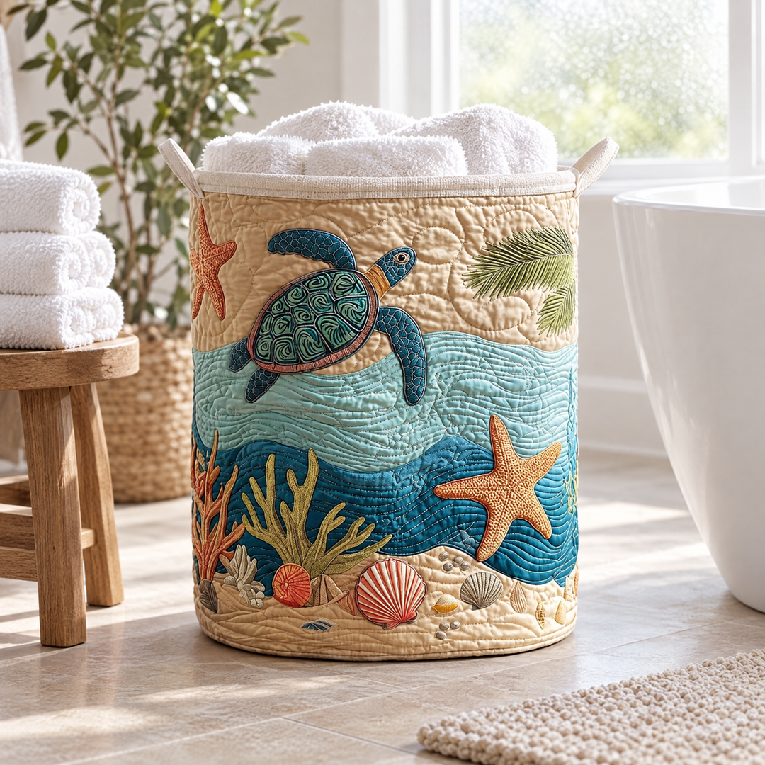 Coastal Harmony // Quilted Basket