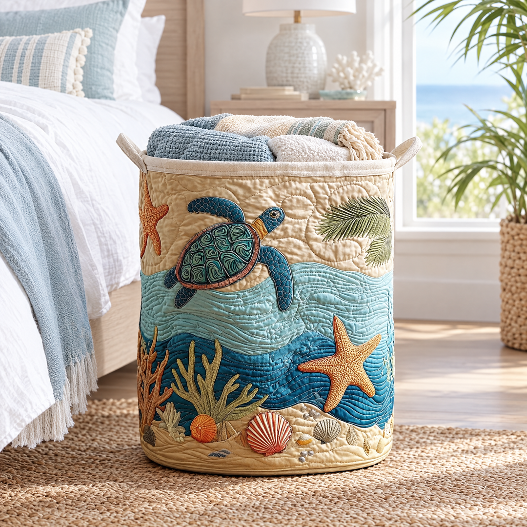 Coastal Harmony // Quilted Basket