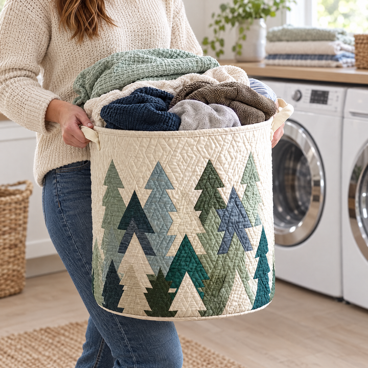 Christmas Trees // Quilted Basket