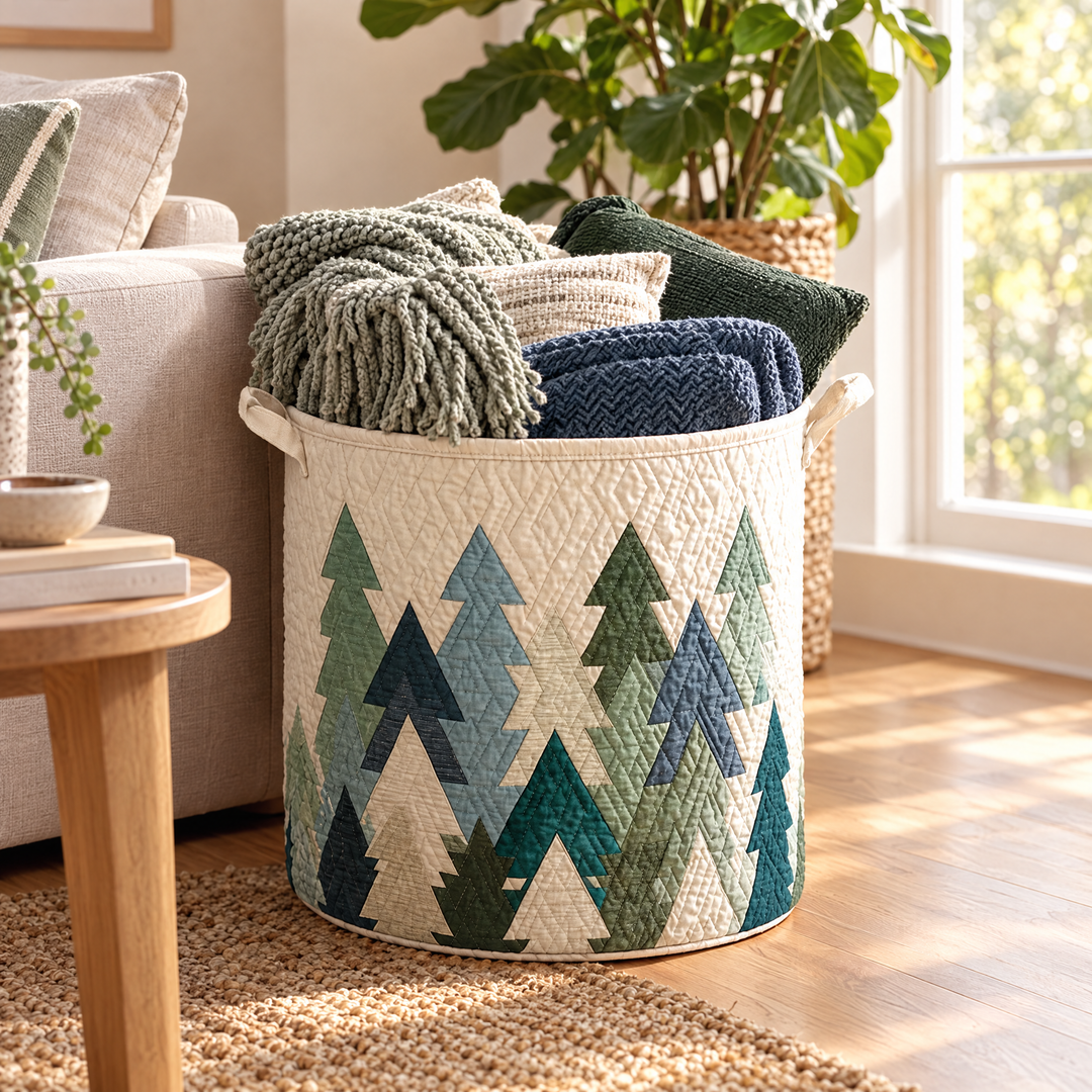 Christmas Trees // Quilted Basket