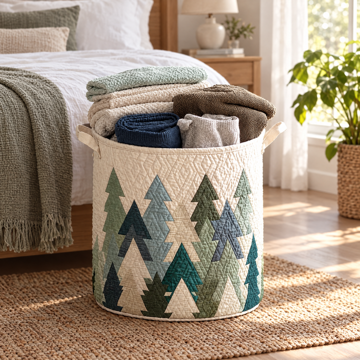 Christmas Trees // Quilted Basket