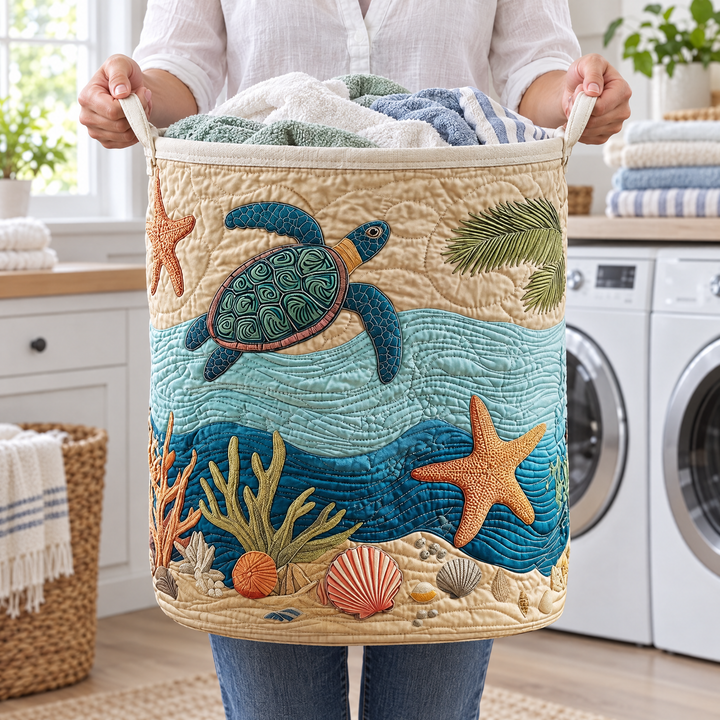 Coastal Harmony // Quilted Basket