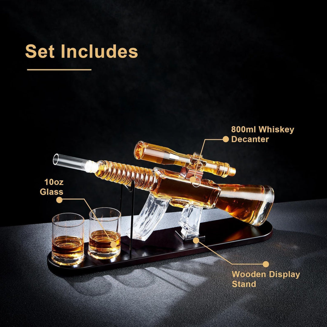 Whiskey Bottle - Rifle Set Edition with Glasses