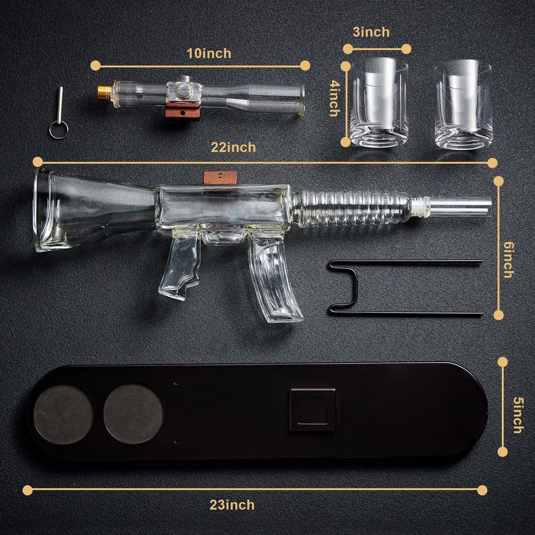 Whiskey Bottle - Rifle Set Edition with Glasses