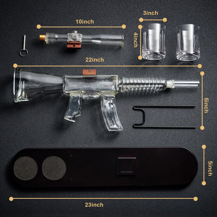 Whiskey Bottle - Rifle Set Edition with Glasses