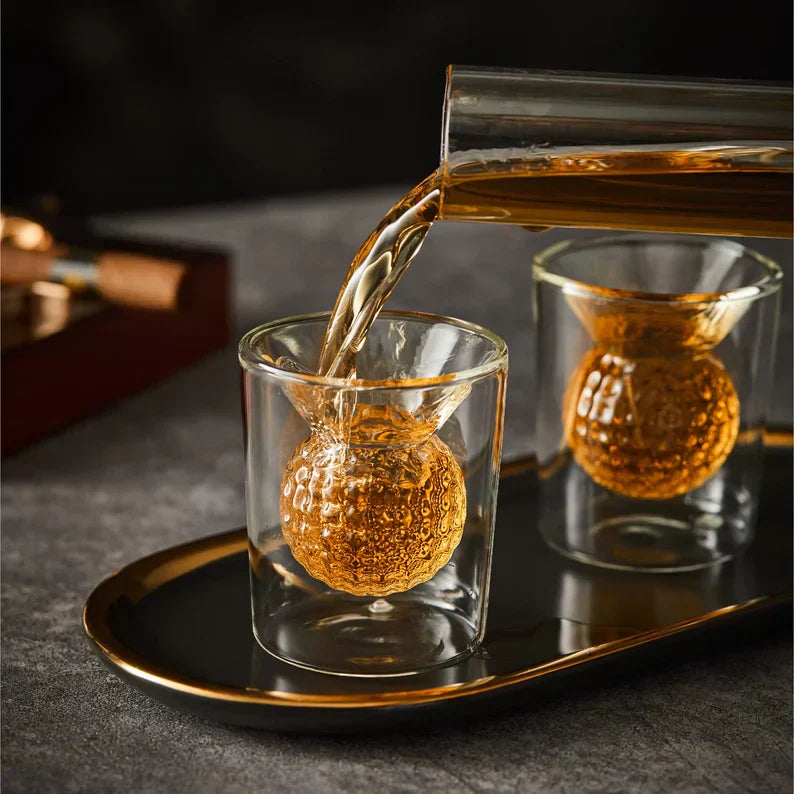 Whiskey Bottle - Golf Club Set Edition with Glasses