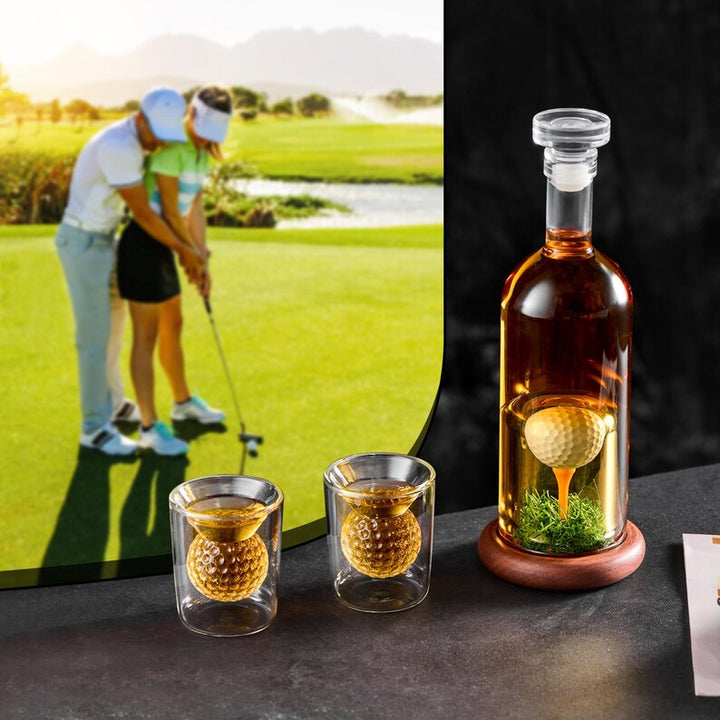 Whiskey Bottle - Golf Set Edition with Glasses
