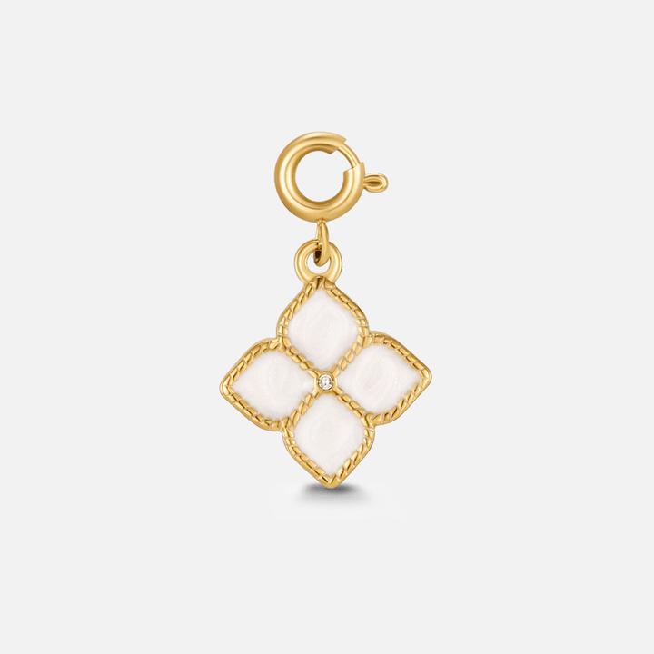 Lucky Crystal Clover Leaf Charm