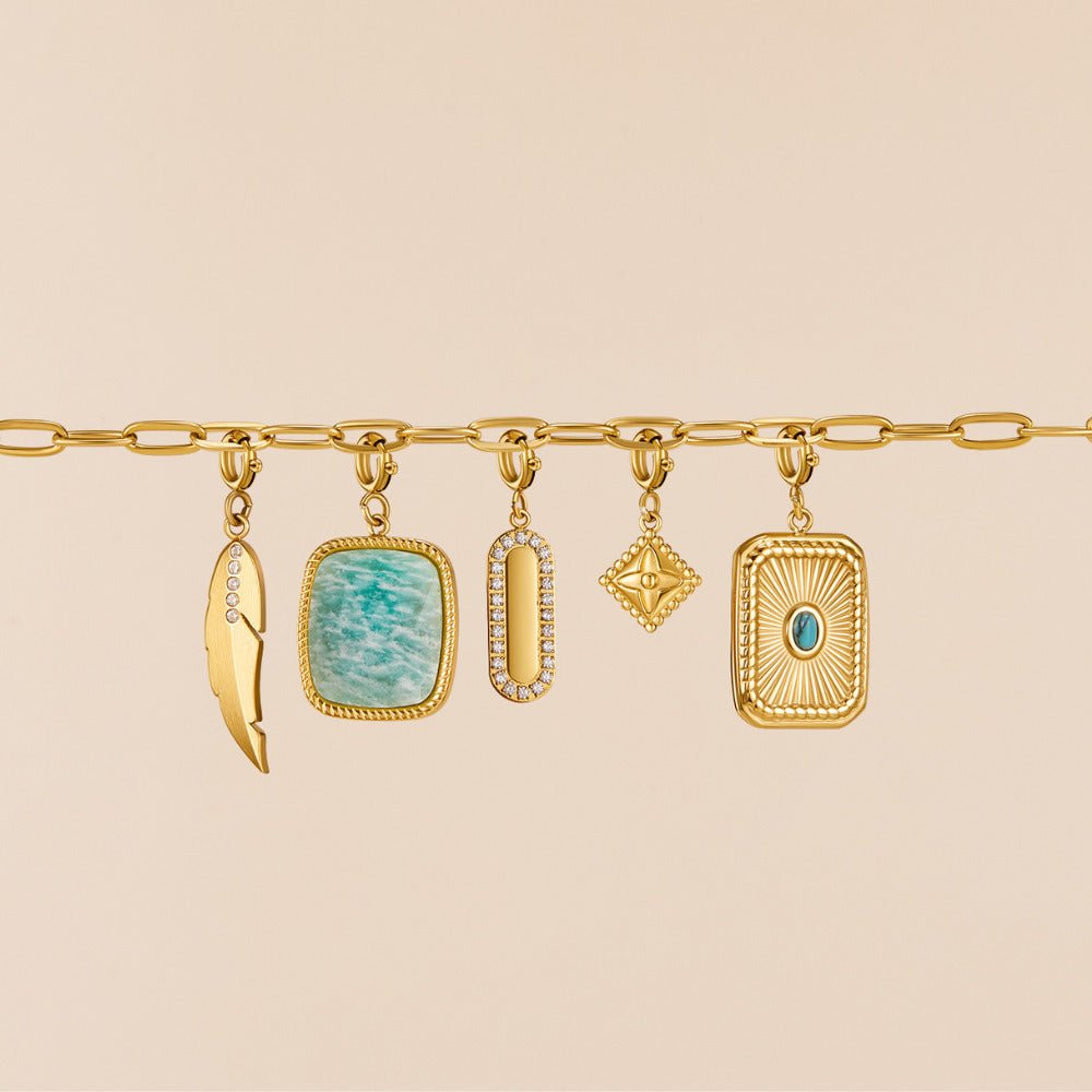 Lucky Gold Clover Leaf Charm