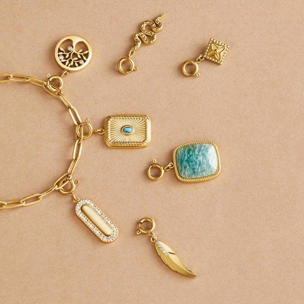Lucky Gold Clover Leaf Charm