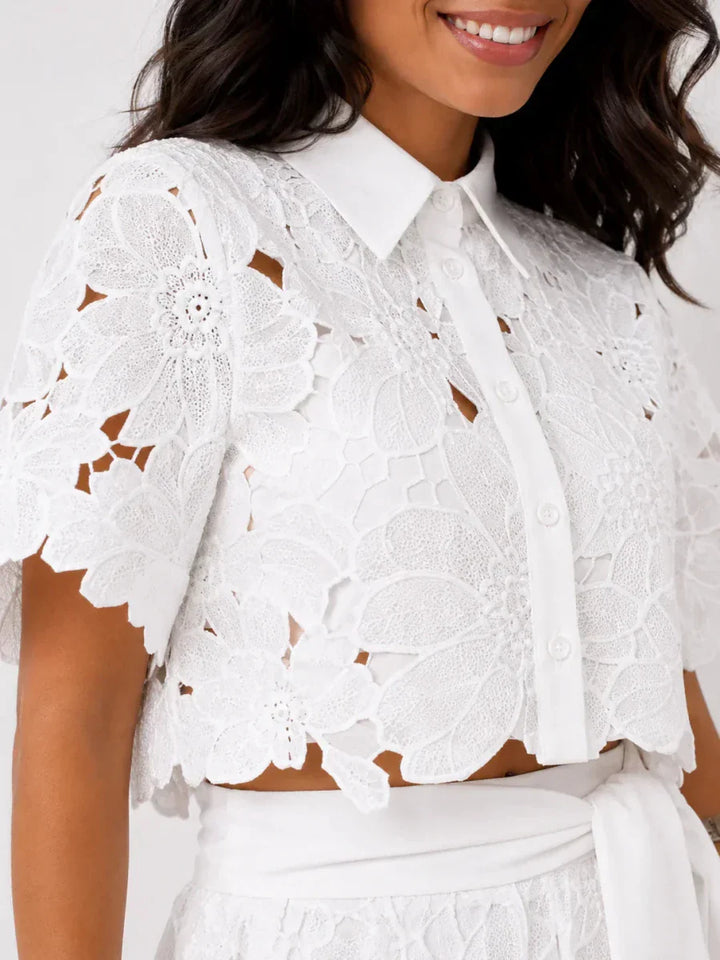 Madalena™ | Elegant Floral Lace Two-Piece Set