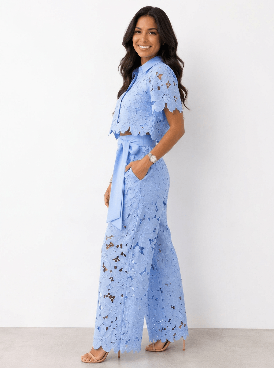 Madalena™ | Elegant Floral Lace Two-Piece Set