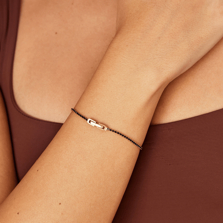 Midnight Black Crystal Bracelet