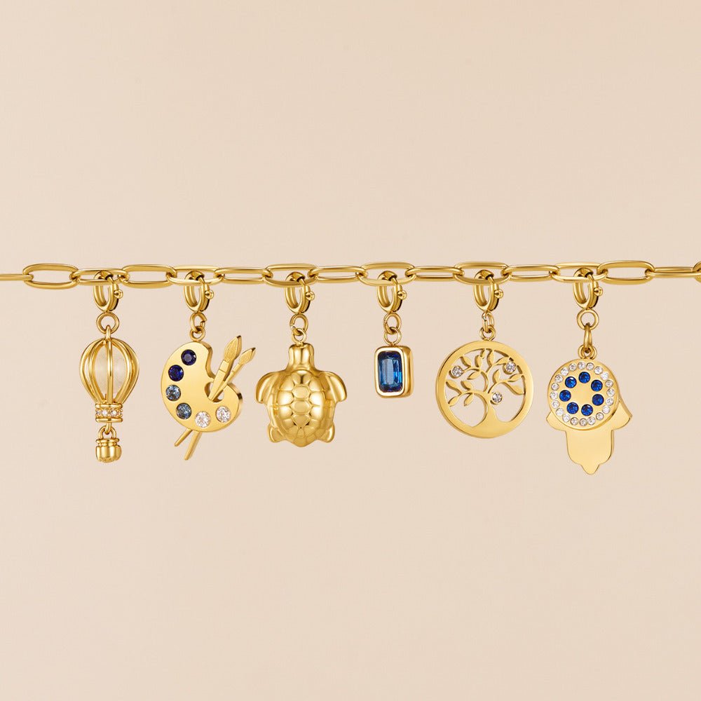 Mystic Blue Crystal Charm