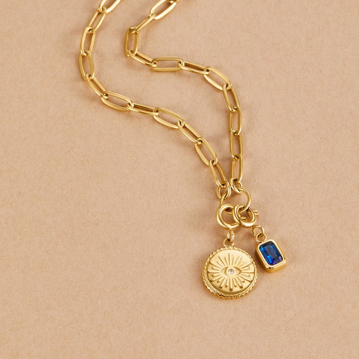Pia Chain Link Charm Necklace