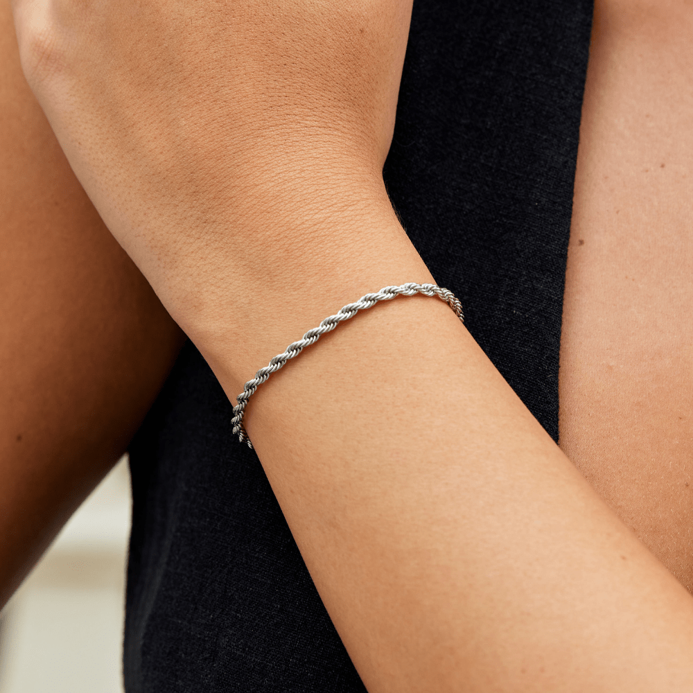 Twisted Chain Silver Bracelet