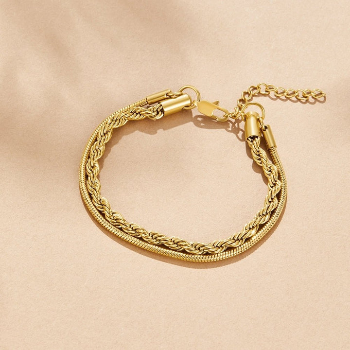 Twisted Leila Layered Bracelet