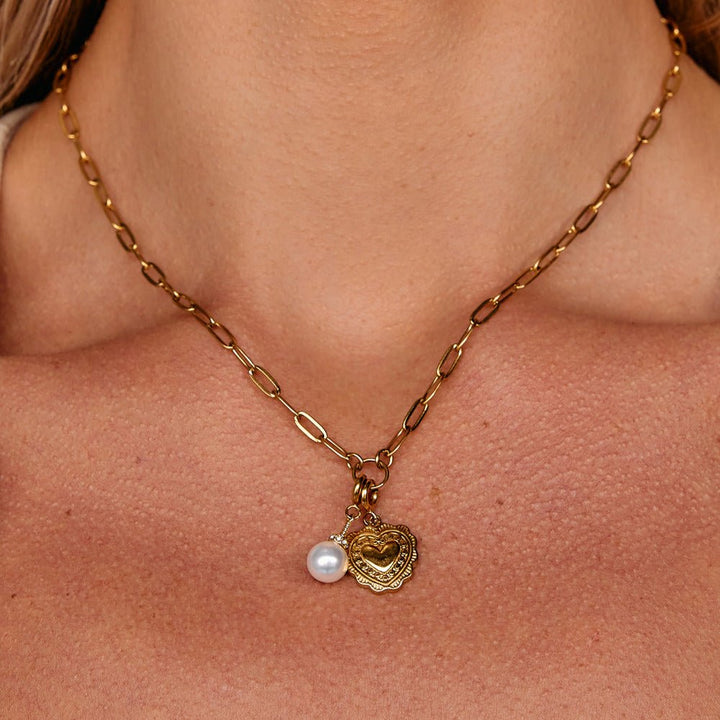 Vintage Gold Heart Charm
