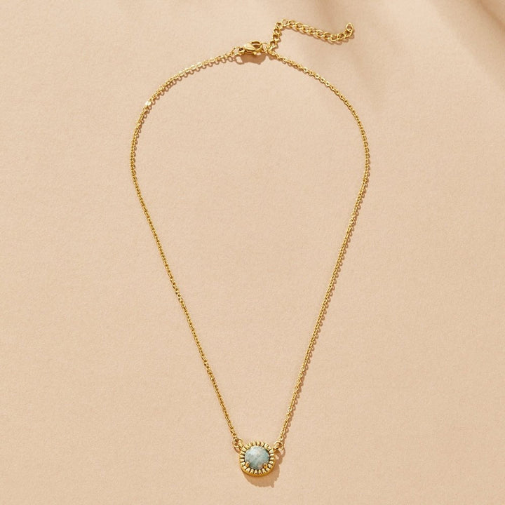 Vintage Round Amazonite Necklace